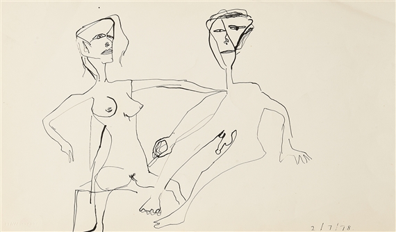 Two Figures by Ken Whisson, 1978