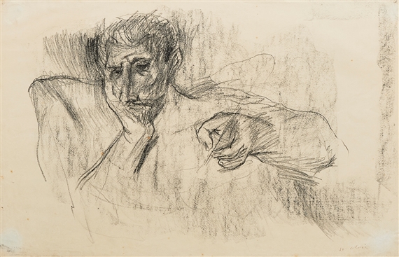 Self Portrait Drawing by Jon Molvig