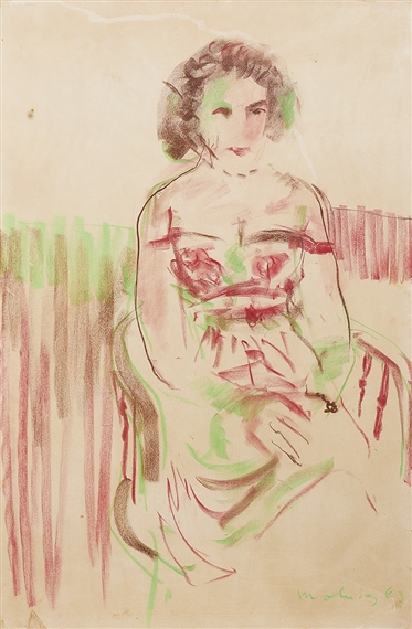 Seated Woman by Jon Molvig, 1963