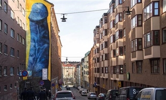 Five-Storey Blue Penis Causes Uproar Among Stockholm Residents