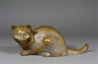 Ruhende Katze - Helga Hähnel