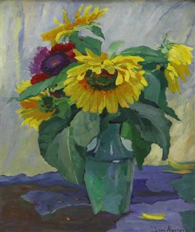 Sonnenblumen in einer Vase - Clara Lotte  von Marcard-Cucuel