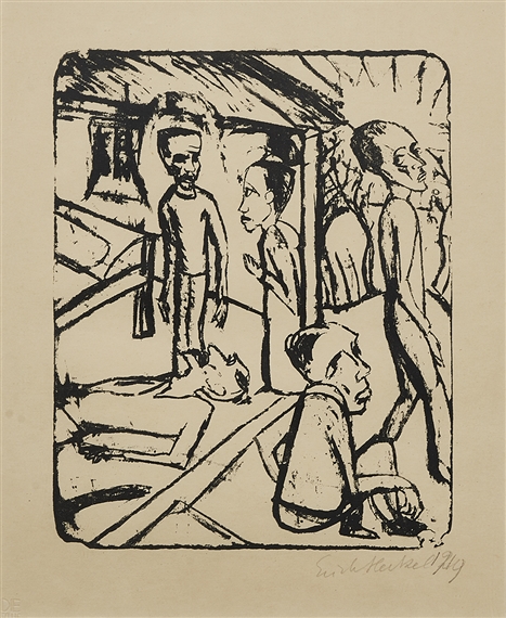 Die Bruder Karamasov by Erich Heckel, 1919