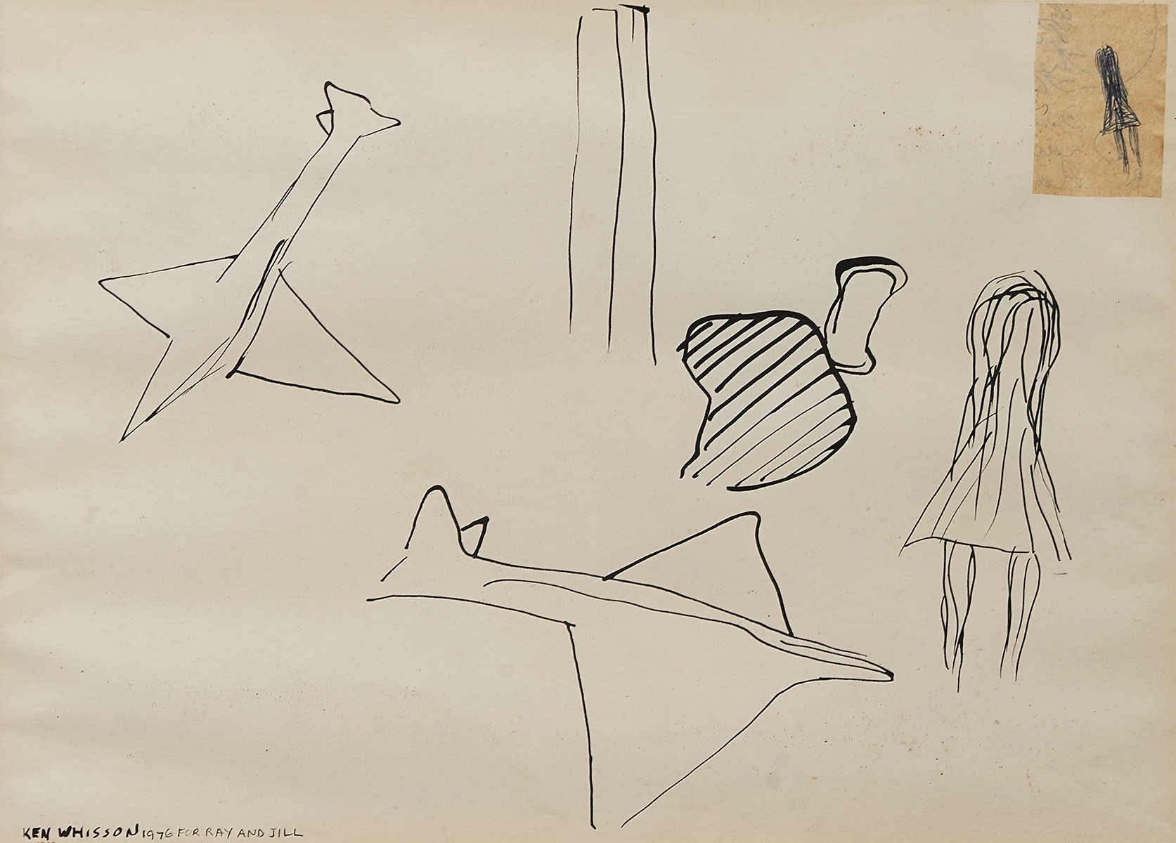 Artwork by Ken Whisson, For Ray and Jill, Made of ink on paper