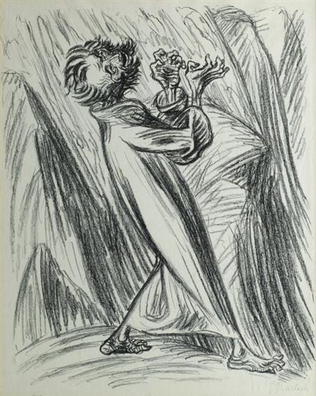 Empörung (the Prophet Elias) from Die Ausgestoßenen (The Outcasts) by Ernst Barlach, 1922
