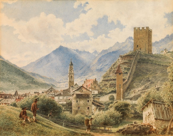 View of Meran by Jakob Alt, 1845