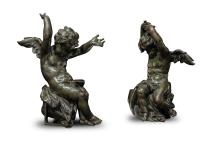 Deux anges assis - Gillis-frans Boeckstuyns