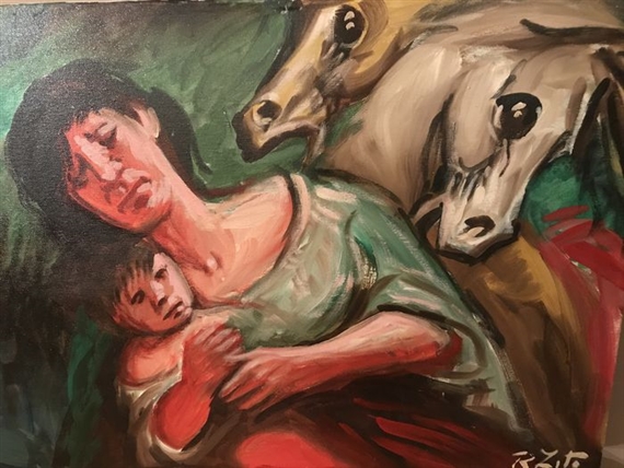 Madre e cavalli by Rodolfo Zito