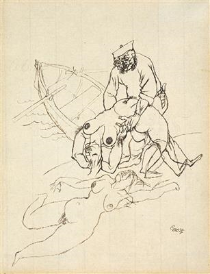 Untitled (Figures) by George Grosz, 1914