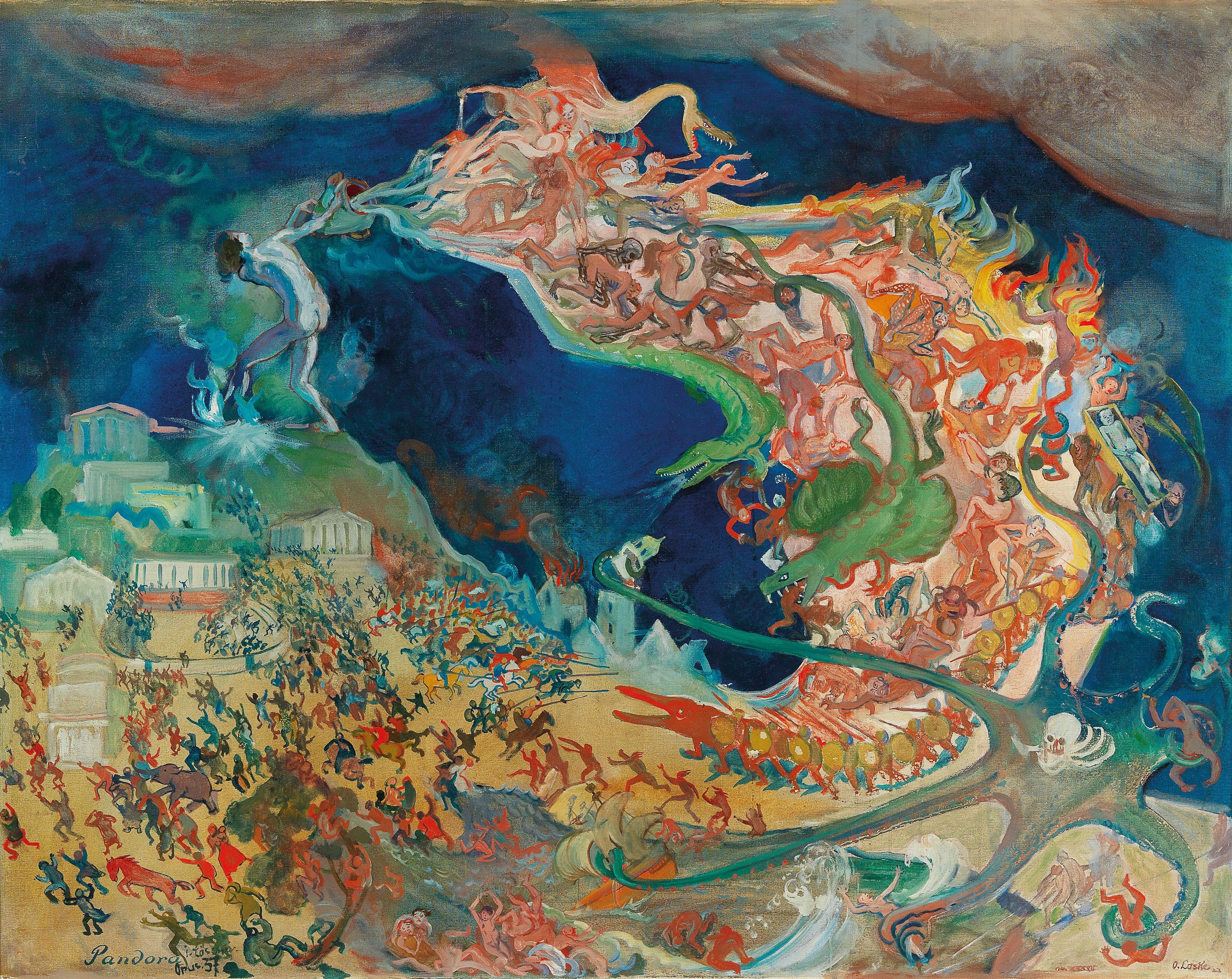 Artwork by Oskar Laske, Pandora, Made of oil on canvas