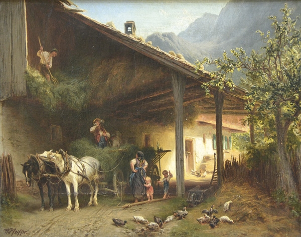 Bauerngehöft in Oberbayern by Wilhelm Pfeiffer