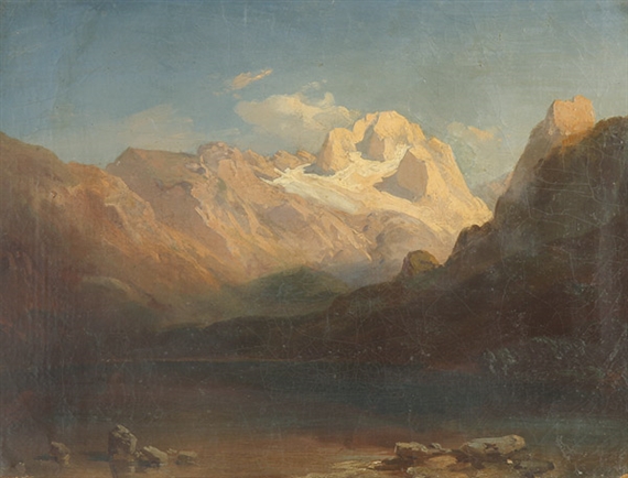Gosausee mit Dachstein by Carl Rottmann, 1840