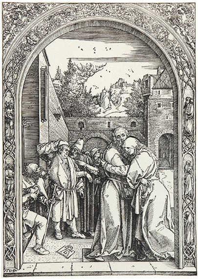 Joachim und Anna unter der Goldenen Pforte by Albrecht Dürer, 1504