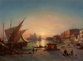 View of Venice with Santa Maria della Salute - Ludwig Mecklenburg