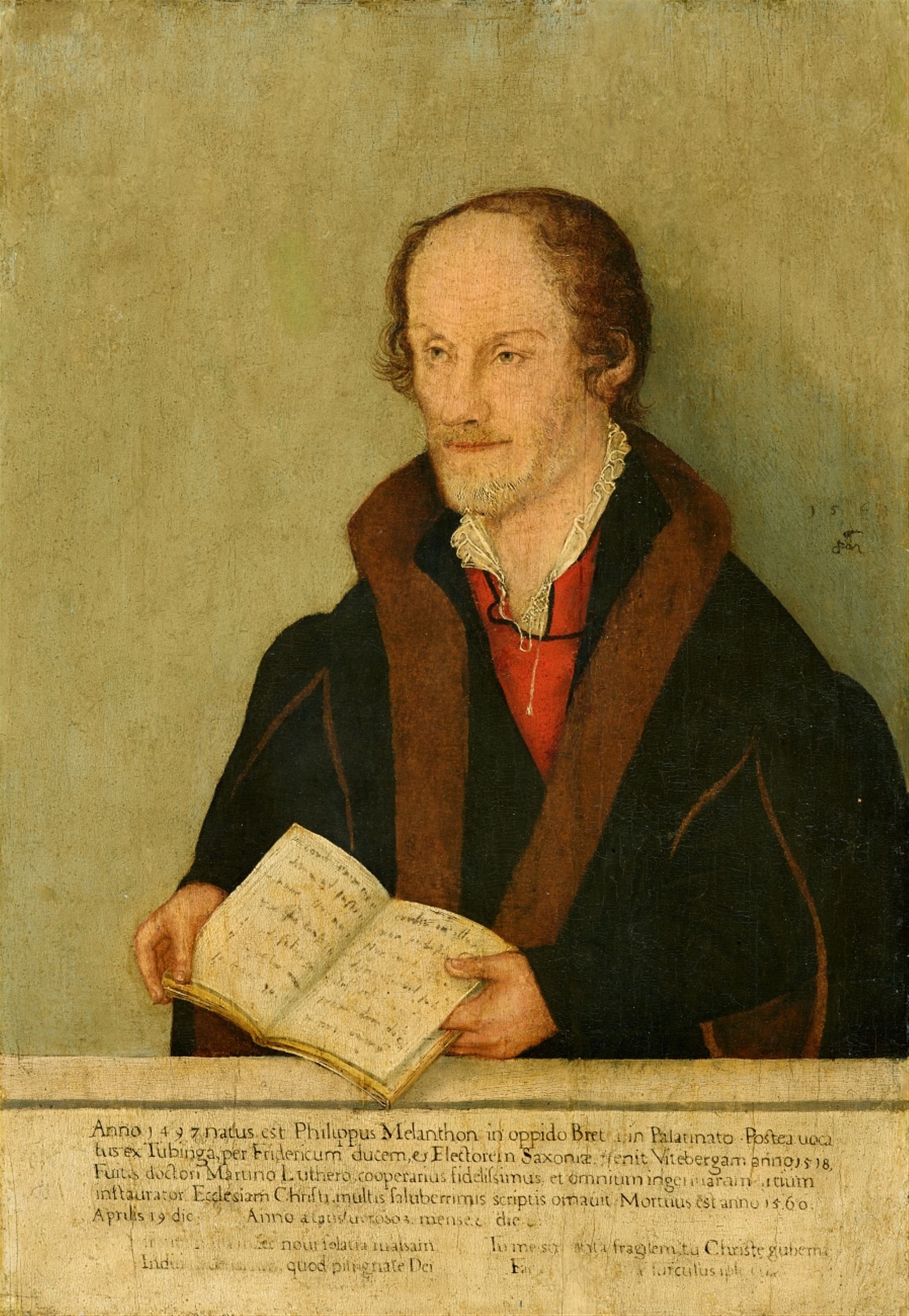 Portrait of Philipp Melanchthon by Lucas Cranach the Younger, 1561