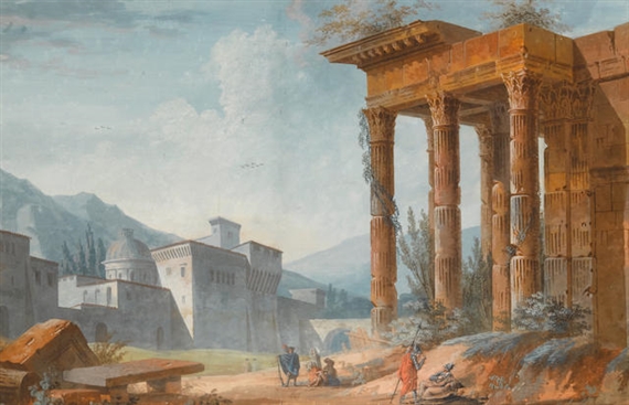 Roman ruins by Pierre-François-Léonard Fontaine