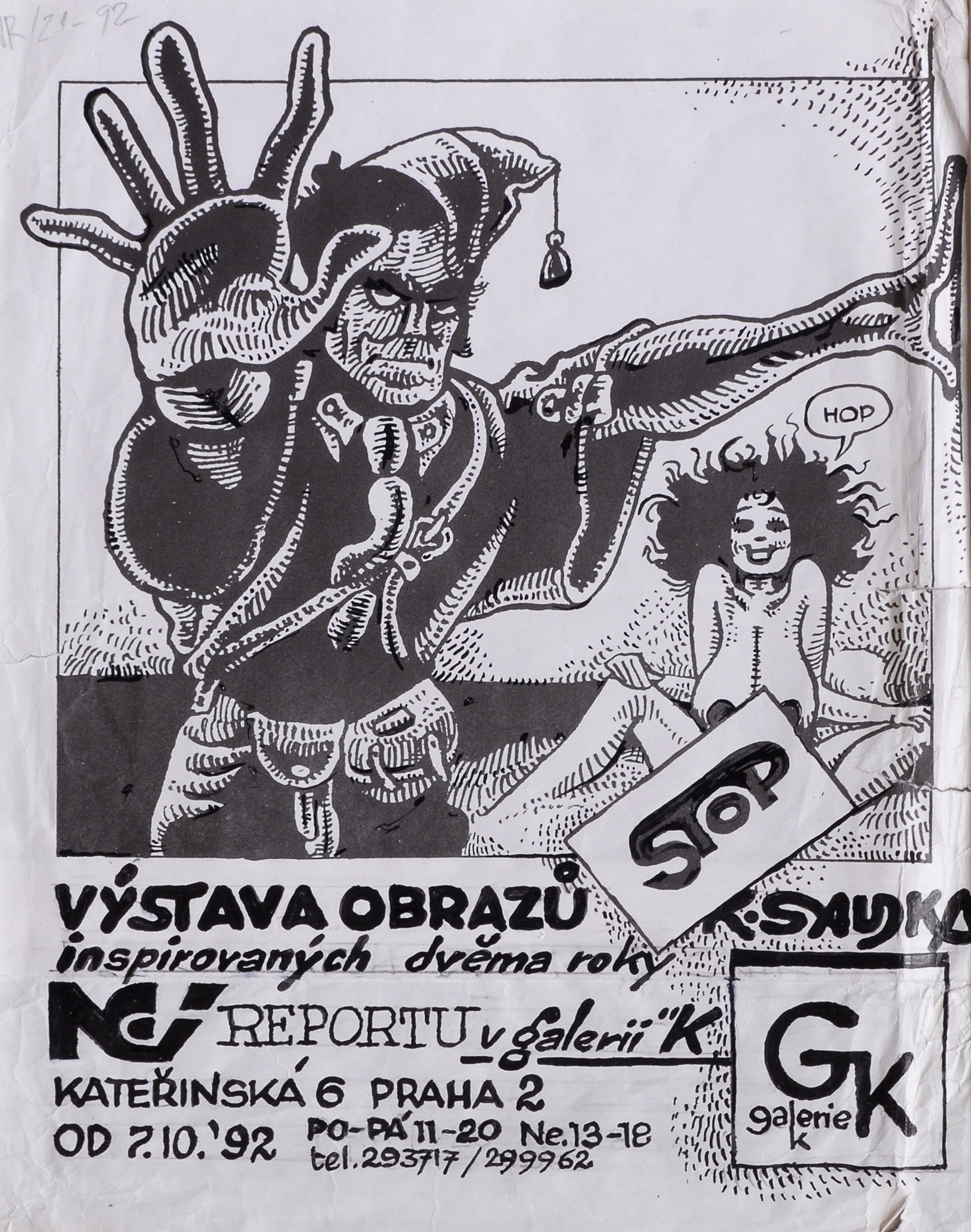 Artwork by Kaja Saudek, Výstava obrazů K. Saudka, Made of ink on paper