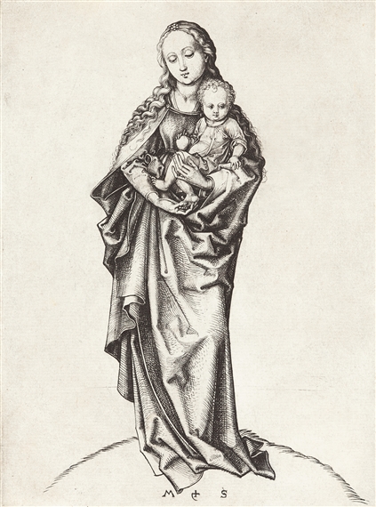 The Madonna and Child with an Apple by Martin Schongauer, 1475