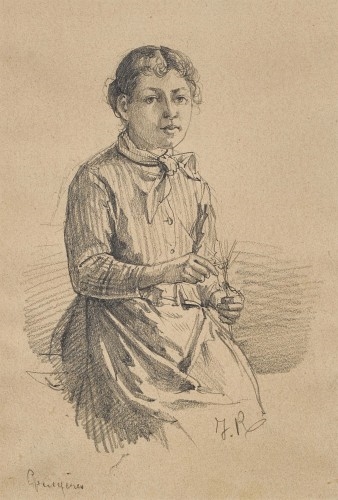 Porträt einer jungen Frau. - Joseph Reichlen