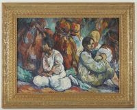 Jeunes femmes assises - Michel Fedi