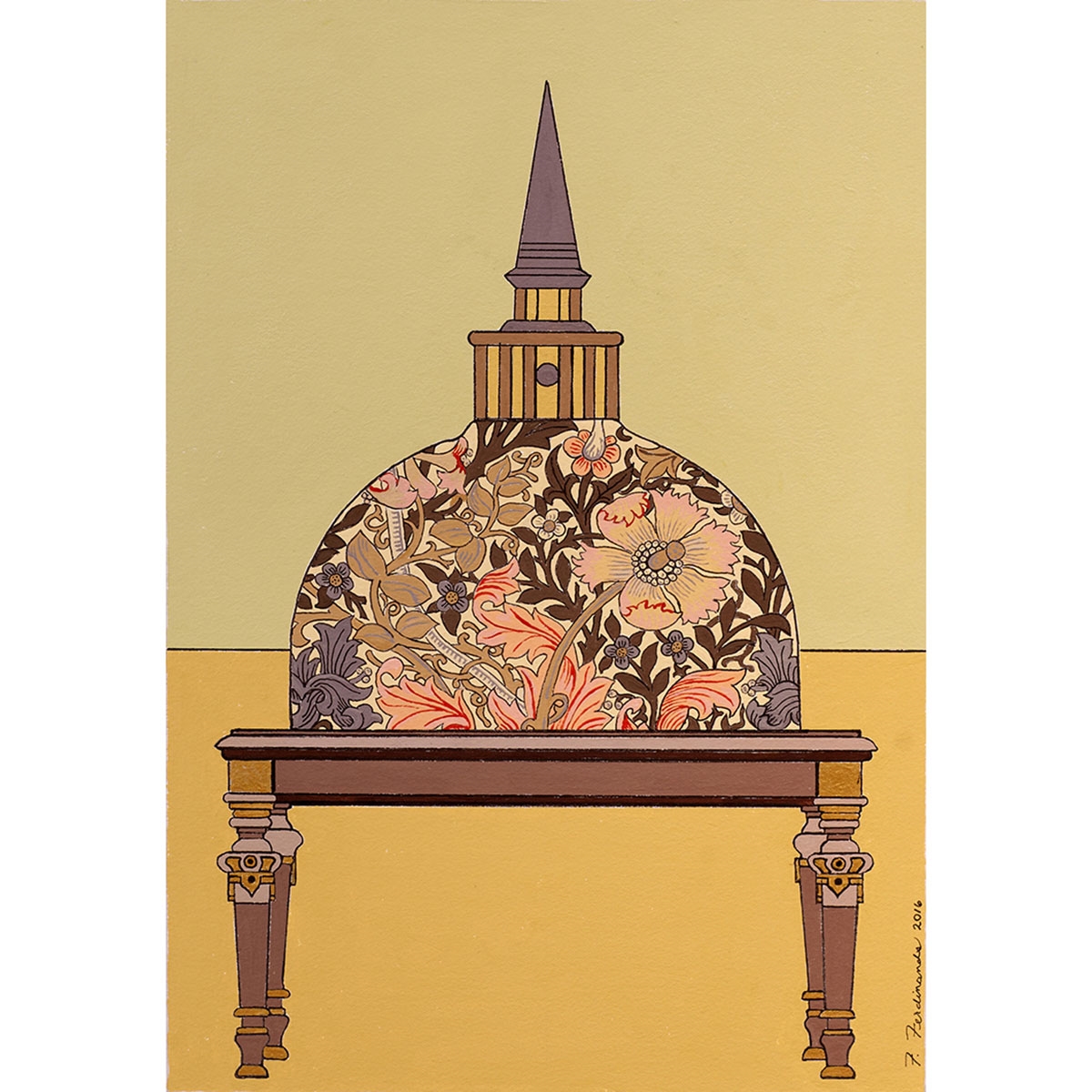 Artwork by Frances Ferdinands, SHRINE TO ARTS & CRAFTS, Made of acrylic on watercolour paper