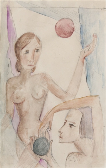 Women with Balls by Dorothea Maetzel-Johannsen, 1925