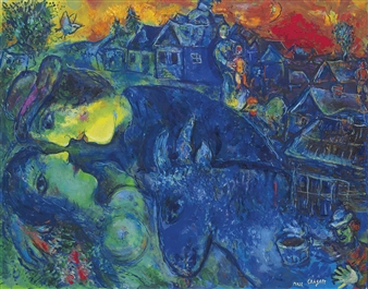 Le village bleu - Marc Chagall
