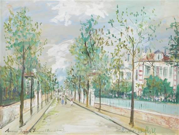 Maurice Utrillo、LANNOIS(SEINE ET OISE) Maurice Utrillo | Avenue Rozée, Sannois (Val-d'Oise) (1938 - 1940