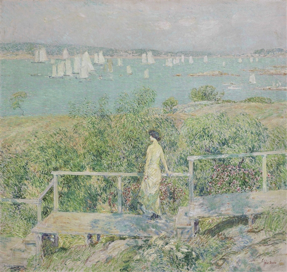 The Yachts, Gloucester Harbor by Childe Hassam, 1899