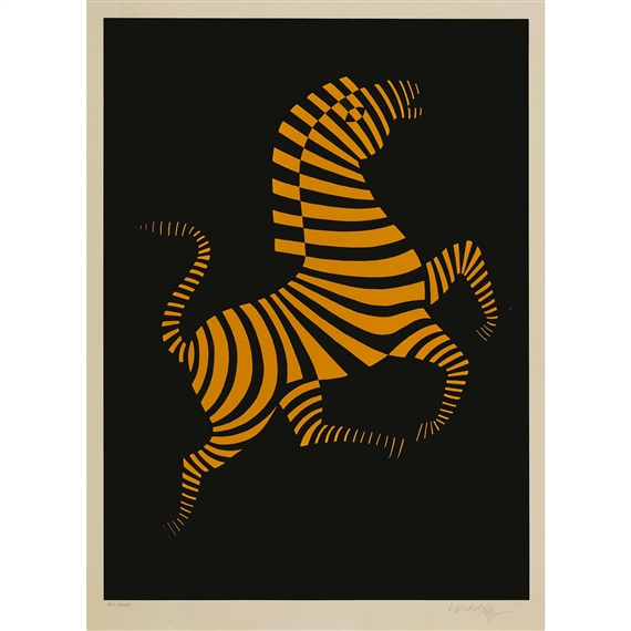 Victor Vasarely | Kinetisches Zebra. | MutualArt