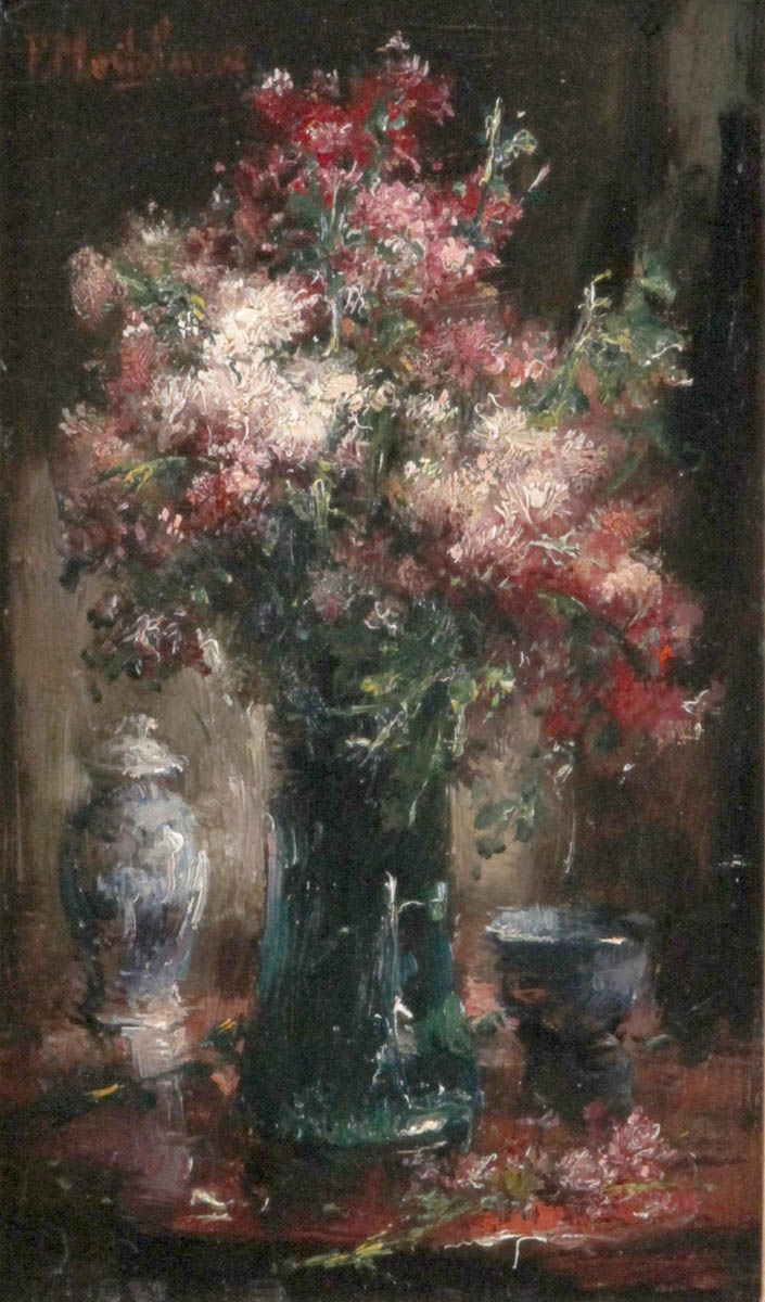 Frans Mortelmans | Still life with mimose and porcelain | MutualArt