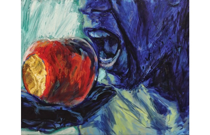 Artwork by Valeriu Mladin, Temptation - Ispită, Made of Oil on canvas