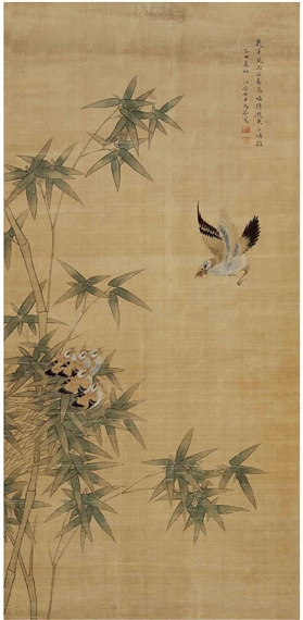 Bamboo and sparrow by Ma Quan