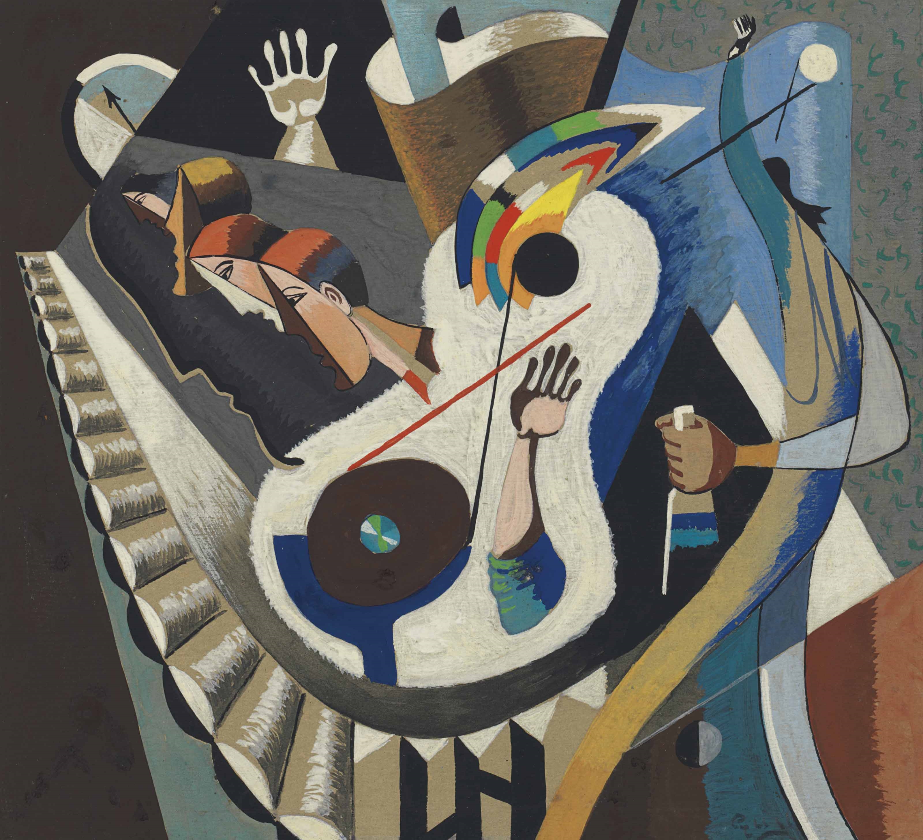 Artwork by James Guy, Industrial Symphony, Made of gouache on paperboard