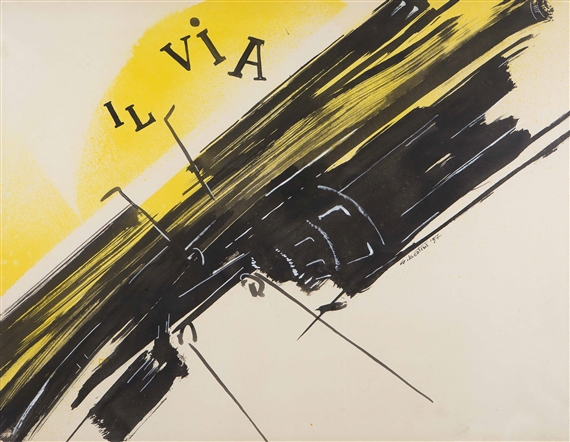 Le fuite de Mercure by Gianni Bertini, 1957