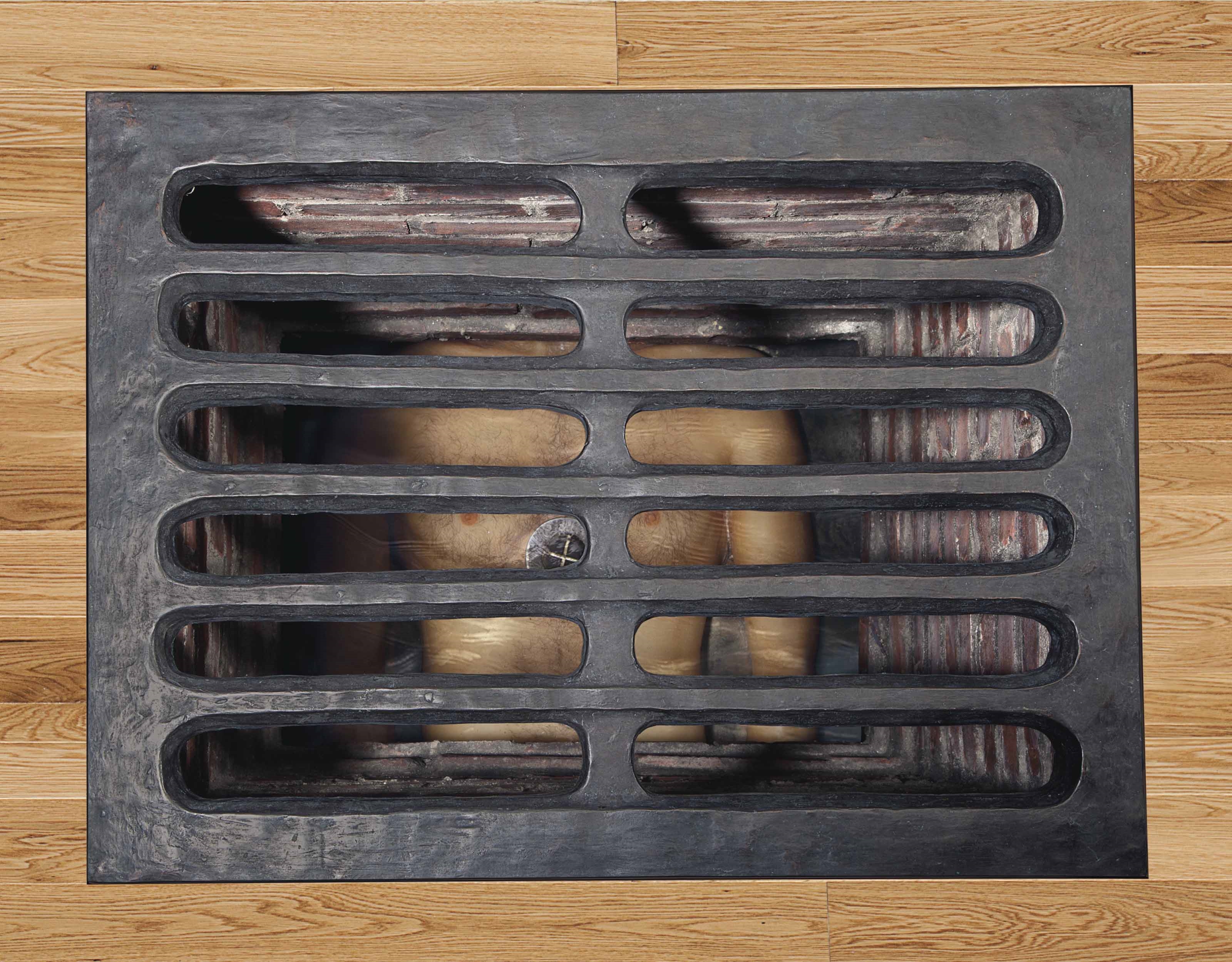 Artwork by Robert Gober, Untitled, Made of bronze, wood, aluminum, chrome-plated bronze, plaster and latex paint