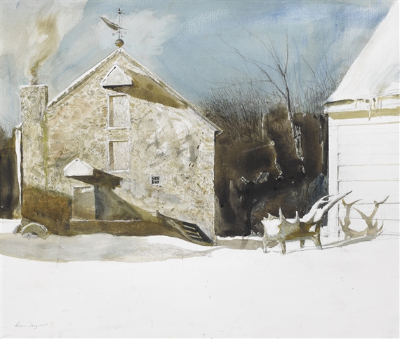 Andrew Wyeth | WEATHER FRONT (STUDY FOR 'ARCTIC CIRCLE') (1996) | MutualArt