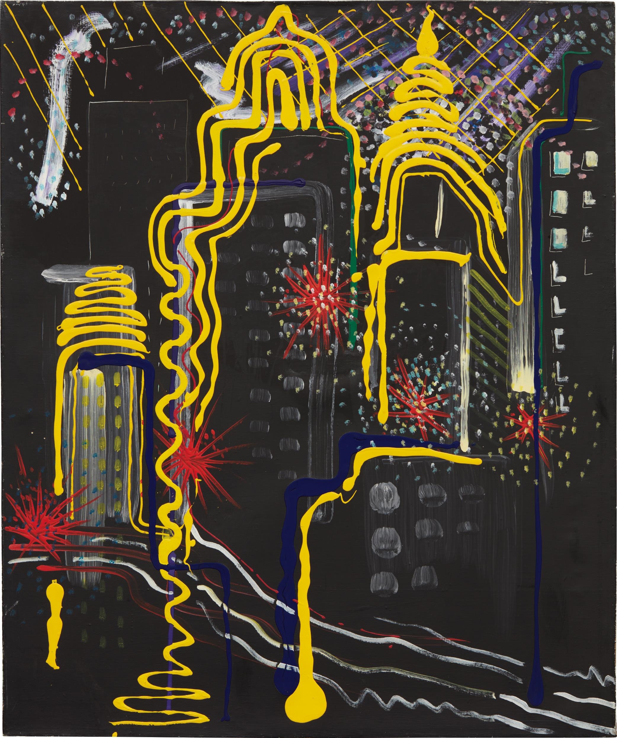 Artwork by Sigmar Polke, Stadtbild II (City Painting II), Made of dispersion on canvas