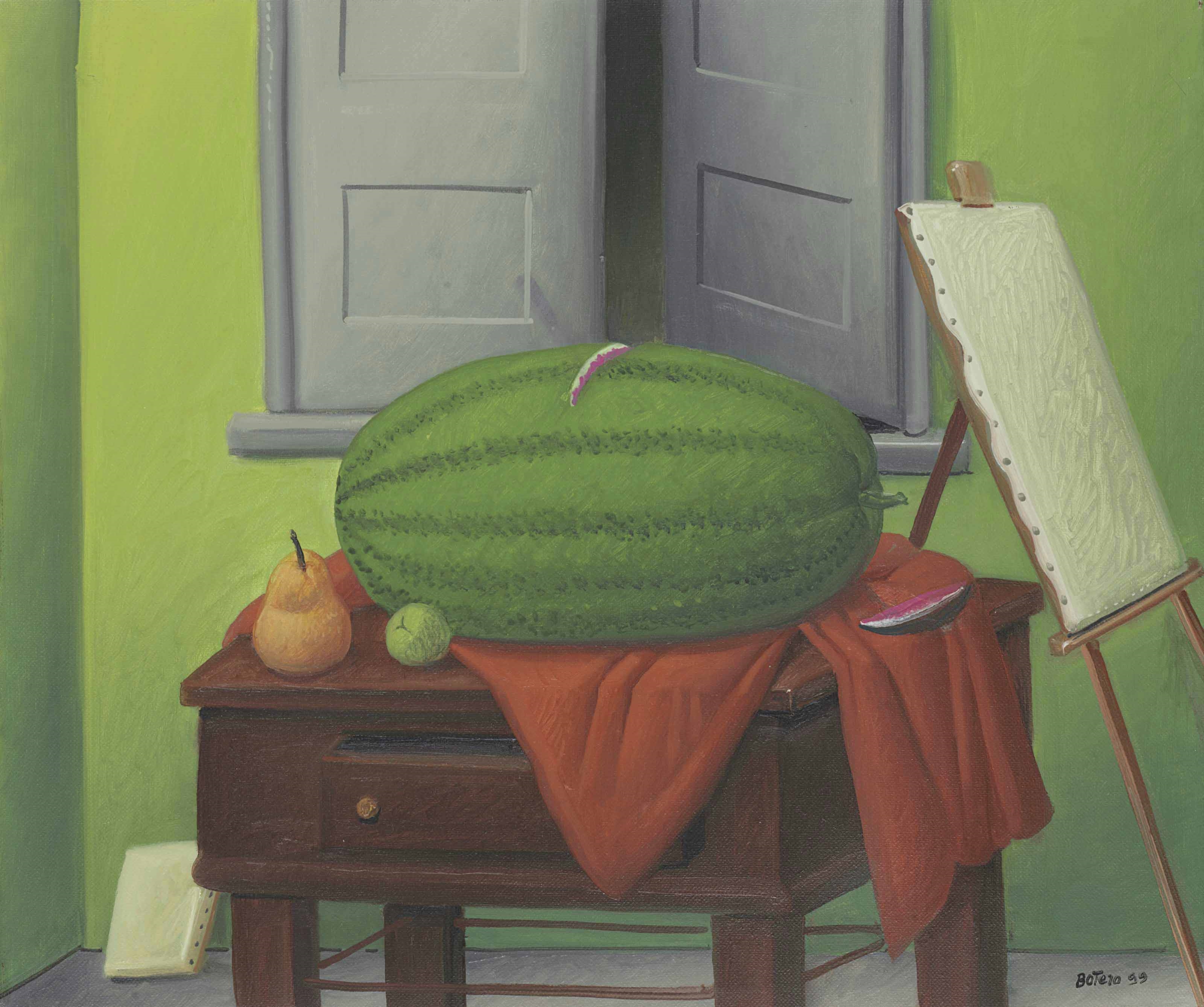 Fernando Botero | Still Life in the Studio (1999) | MutualArt