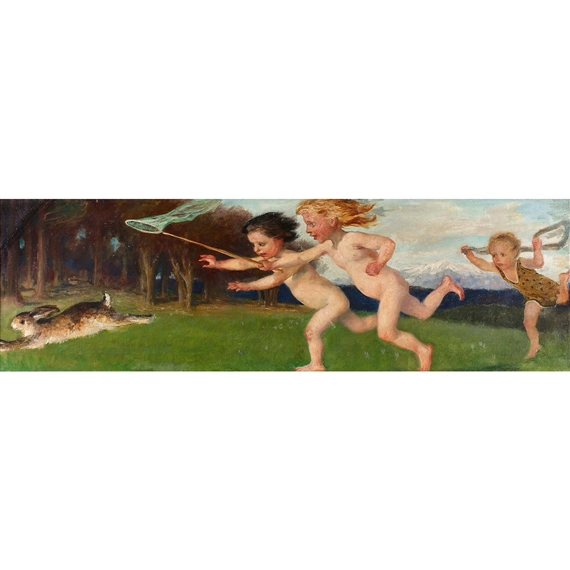 Die Hasenjagd. by Paul Friedrich Wilhelm Balmer