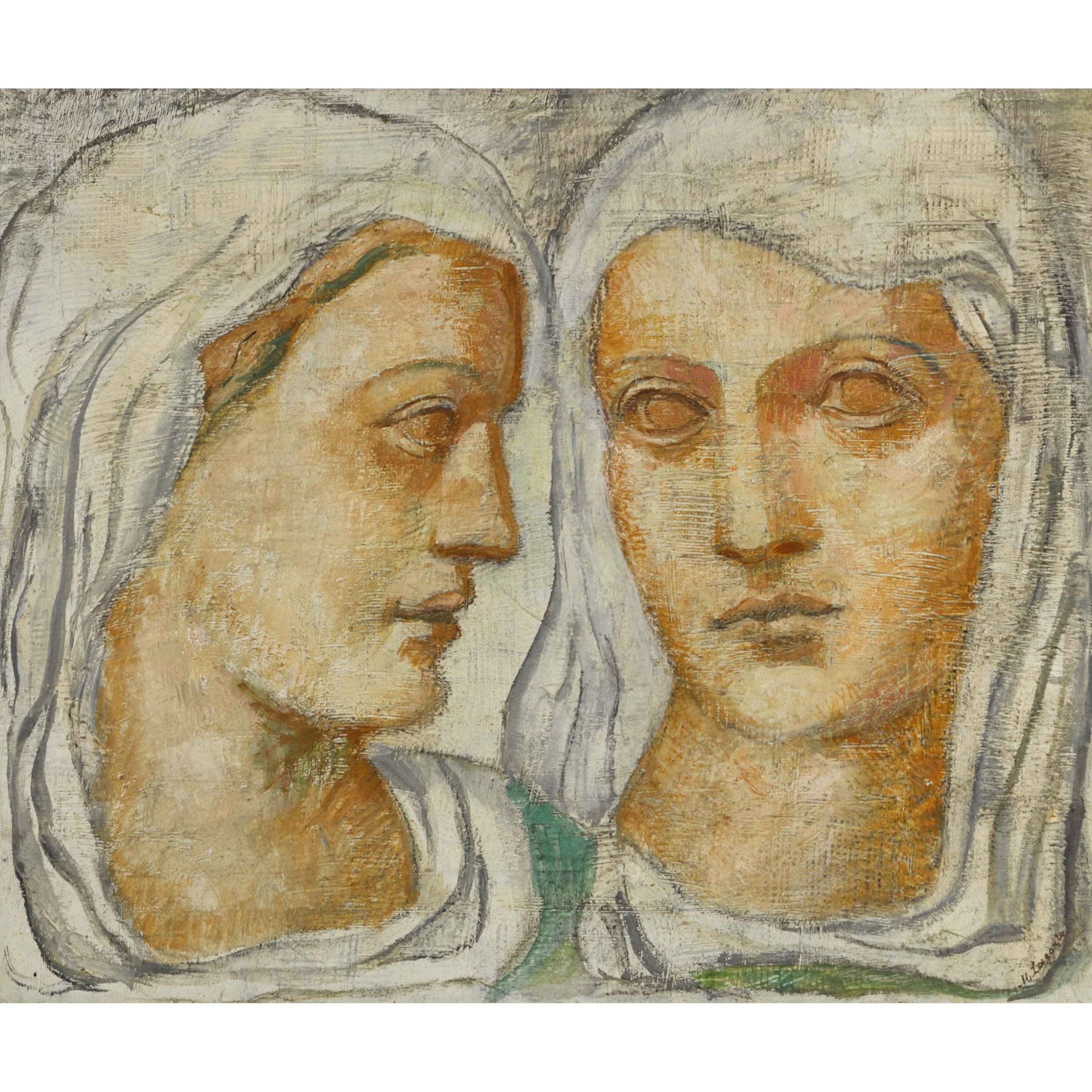 Artwork by Maria Aleksandrovna Lagorio, Zwei Frauen., Made of oil on canvas