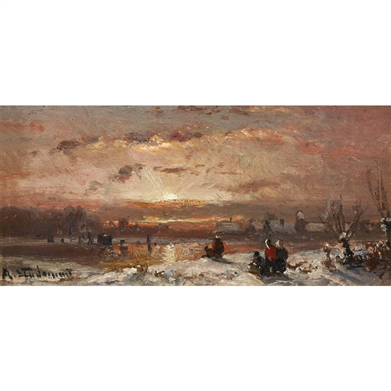Adolf Stademann | Winterlandschaft in der Abendsonne | MutualArt