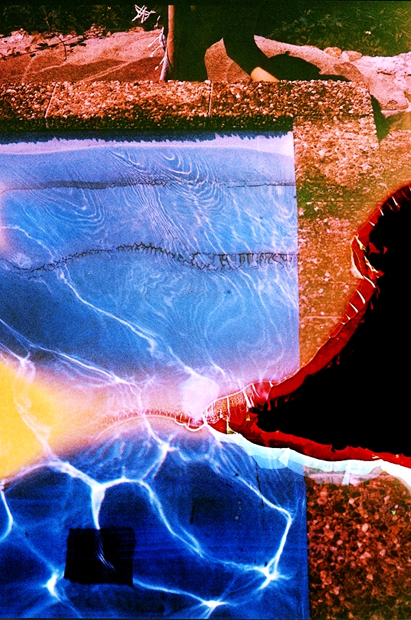 Artwork by Jonas Studer, The Electric Pool, Made of Lambda Print of Chemically Modified Negatives