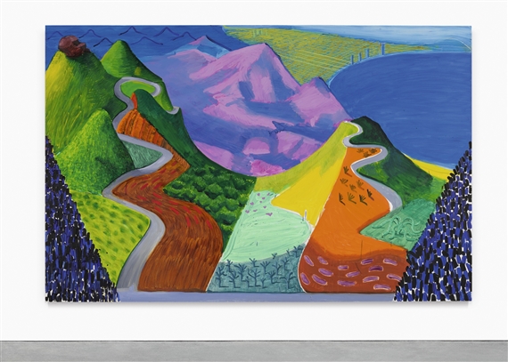 PACIFIC COAST HIGHWAY AND SANTA MONICA by David Hockney, 1990