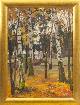 Autumn landscape with birches - Ivan Ivanov