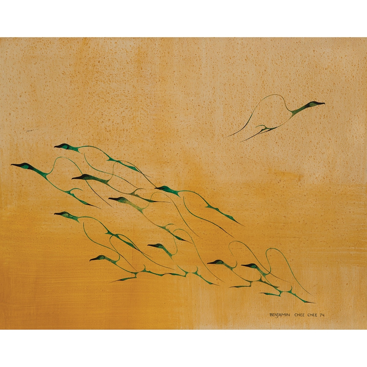 Benjamin Chee Chee | Flock of Geese (1974) | MutualArt