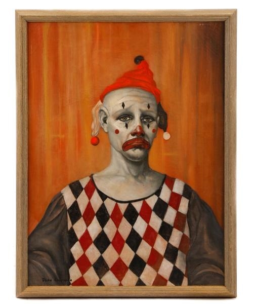Artwork by Dean Chapman, Untitled (Sad Clown), Made of oil on canvas