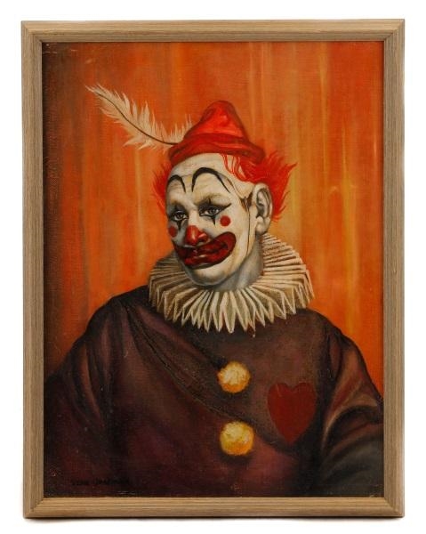 Untitled (Clown with Feather in Hat) by Dean Chapman