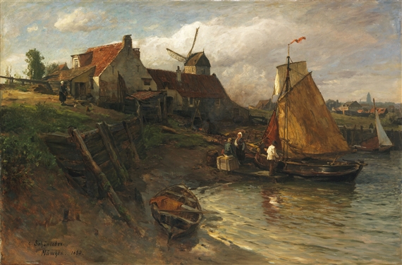 Sommer an der holländischen küste by Gustav Schönleber, 1880
