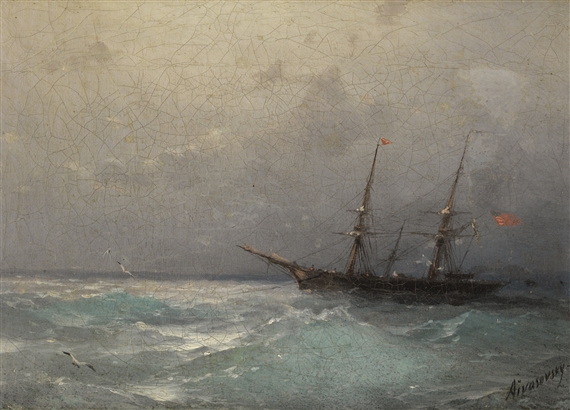 American Ship at Sea by Ivan Aivazovsky, 1873